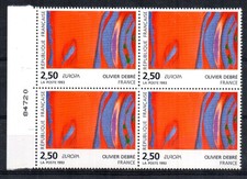 france.bloc de 4 numéroté du