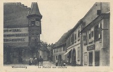 67 -  CPA Wissembourg (Bas-Rhin) Le Marché aux Cochons / Superbe