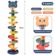 Jouets Montessori Pour Bébé De 0, 12, 24, 36 Mois, Piste, Balle Roulante, Pousse