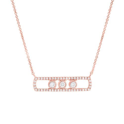14k rose diamant pendentif - diamant,