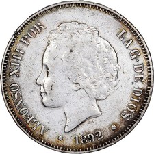 Monnaie, Espagne, Alfonso