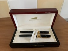 MAGNIFIQUES STYLOS CROCODILE CROSS CROCO ROME DILE 22K GOLD ROLLER PEN VINTAGE