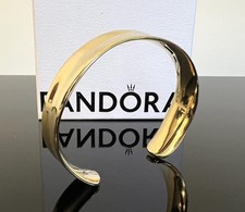 Bracelet jonc ouvert Pandora forme organique plaqué or 14K