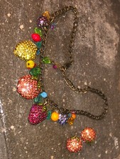 Poggi collier et boucles d'oreilles fruits