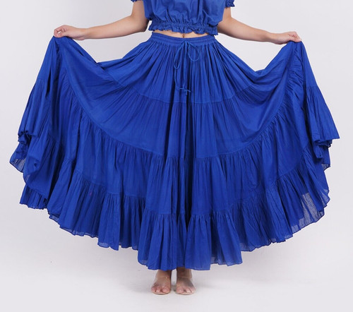 Jupe bleue coton - en, fusion