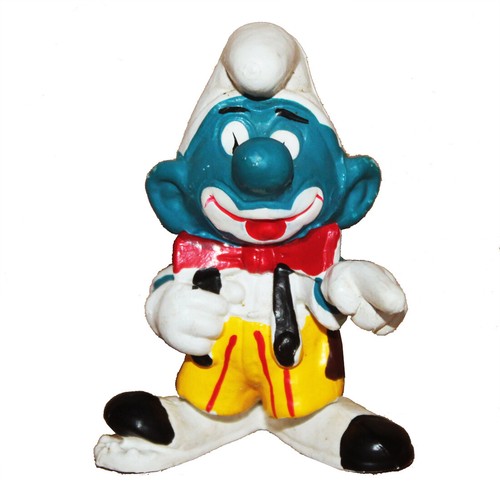 Figurine pvc schtroumpf clown - pvc,