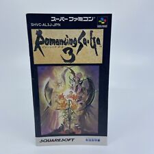 Notice Nintendo Super Famicom SFC Romancing SaGa 3 Très Bon État Rare