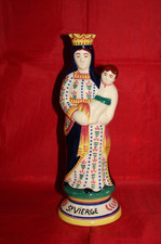 HENRIOT QUIMPER VIERGE A L'ENFANT POLYCHROME 22 cm STE VIERGE