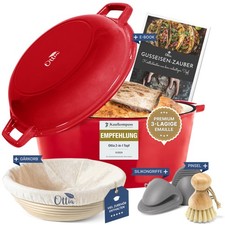 Marmite en fonte avec pot de