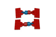 4 Lego® train 4,5V chemin de fer voie ferrée 160 aimant VIEUX SET BLEU / ROUGE