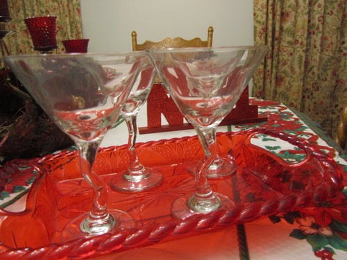 Wavy stem martini cocktail - stem, martini/cocktail