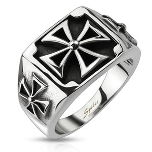 Bague croix celtique fer - en,