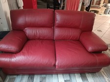 Canapé cuir rouge 2 places en