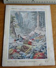 Ancien Protège-cahier Couverture "ROLAND A RONCEVAUX"