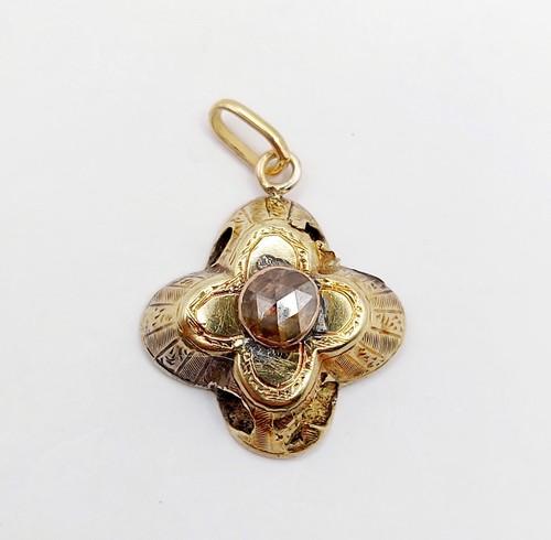Pendentif victorien 18k et - victorien, or