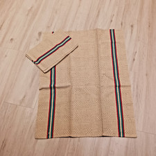 Lot de 2 torchons  anciens en  métis (coton et lin ) Basque– 60 x 77 cm –neuf