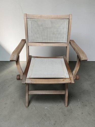 Fauteuil pliant teck massif