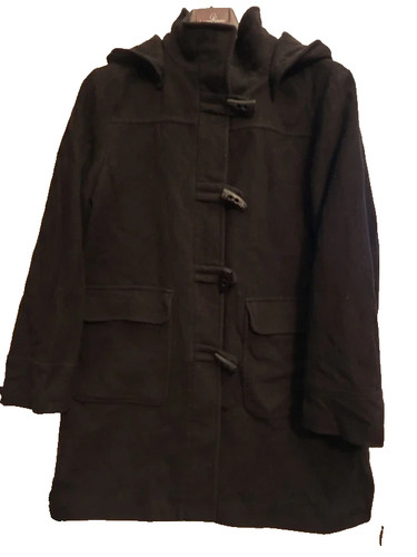 Manteau noir capuche - capuche, femme