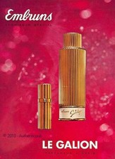 PUBLICITE PARFUM LE GALION EMBRUNS ATOMIZER DE 1962 FRENCH AD ADVERT PERFUME PUB