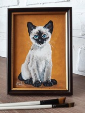 Tableau yeux bleus chaton