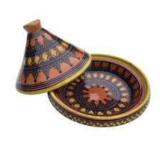 Assiette à Tajine Céramique de Safi Maroc Terre Cuite Peint à la Main
