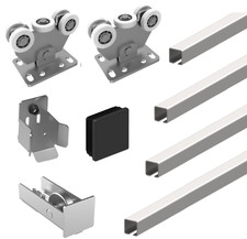 Acier Tor-Bauteile Portails Coulissants Porte de Grange 60x60 Nylon Hall