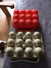 ancienne boite 12 oeufs Plastique Année 70 Déco Rangement Poule French Antique