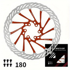 Disque de frein Vélo Avant / Arrière Rouge 180mm Bucklos