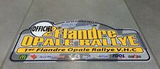 PLAQUE PVC RALLYE FLANDRE OPALE 2011 OFFICIEL ESQUELBECQ FFSA IGOL MAC DONALD'S