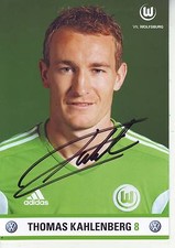 FOOTBALL carte joueur THOMAS KAHLENBERG équipe VfL WOLFSBURG signée