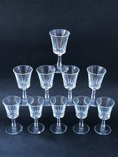 Superbe lot 10 anciens VERRES A LIQUEUR en VERRE no BACCARAT no ST LOUIS