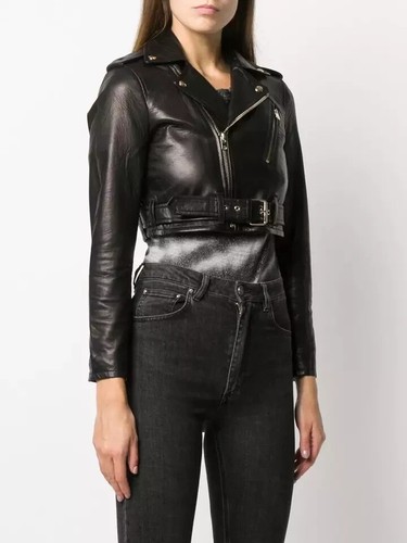 Blouson cuir noir souple - blouson, en