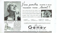 publicité Advertising  AD 0223  1937   maquillage  teint  poudre Gemey