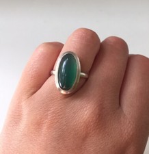 Bague argent pierre - bague, verte