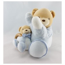 Doudou musical ours bleu blue