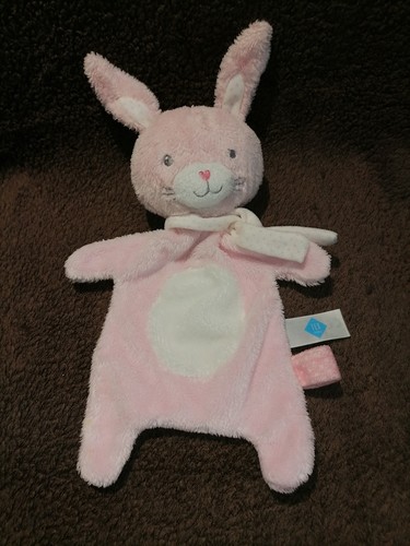 Doudou plat lapin rose - , blanc