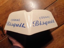 Ancien Cendrier Publicitaire Cognac Bisquit Porcelaine Digoin 