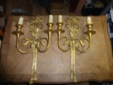 paire d'appliques bronze cor