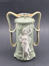 Ancien Vase German Jasperware Art Nouveau Femme Baigneuse Dlg Wedgwood