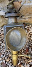 Lanterne, lampe ancienne en laiton ou cuivre, fiacre, diligence, 33 cm