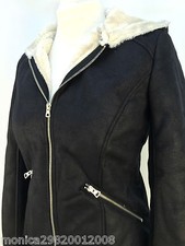 Zara Capuche Veste Fausse Fourrure Taille S