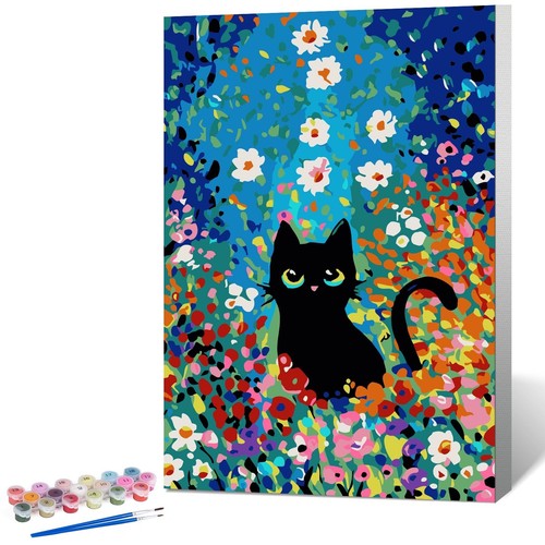 Peinture numéro enfant - peinture, chat