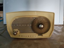 Ancien Poste Tsf Philips Philetta B1F03A Blanc  – Vintage  Radio A Lampe A Saisi