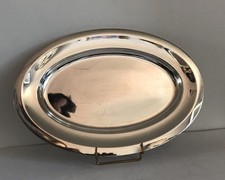Plat de service ovale Christofle 40x28 cm en métal argenté 50g, 1970'