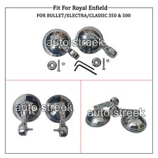 Pour Royal Enfield BULLET/ELECTRA/CLASSIC 350 & 500 "MIROIR DE BARRE, CHROME"