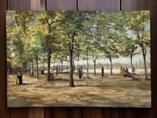 Tableau huile toile d'artiste Vincent Van Gogh signé estampillé main fait mai...