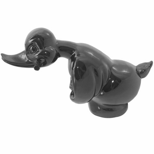 Black angry rubber - angry, duck
