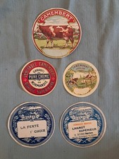 Lot De 5 Etiquettes Anciennes