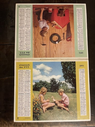 Calendrier 1971 almanachs - calendrier,