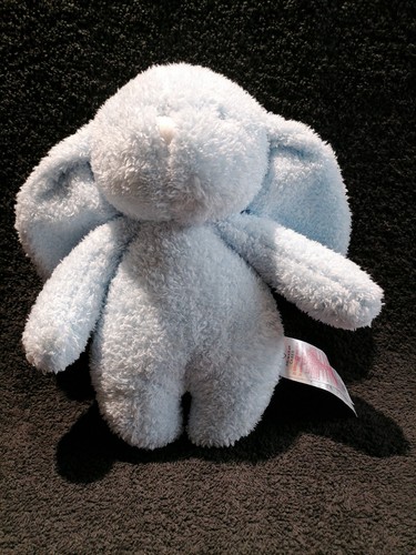 Doudou peluche lapin - bleu, ciel